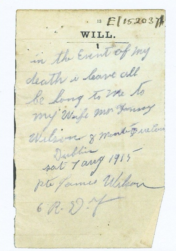 James Wilson's Will Courtesy of the National Archives